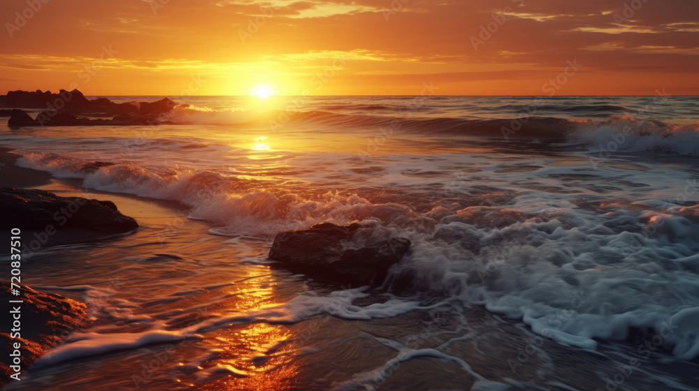 Beautiful sunset at the beach Beautiful sunset at the beach