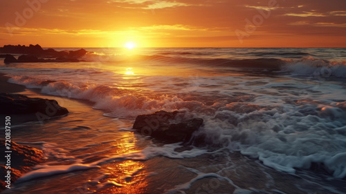 Beautiful sunset at the beach