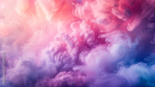 A mesmerizing swirl of vibrant hues envelops the atmosphere, as wisps of magenta and pink smoke dance among the violet clouds in the great outdoors