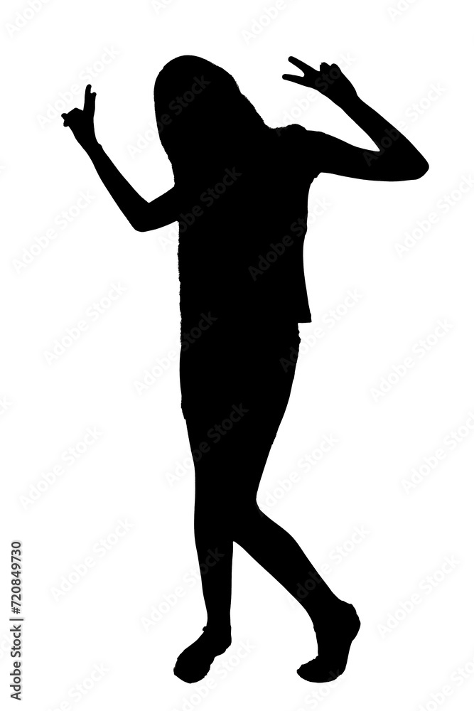 woman dancing body expression contemporary ballet dance silhouette illustration vector mocup
