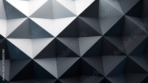 Black and white geometric background. 3d rendering, 3d illustration. Generative AI