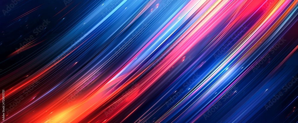 A vibrant display of electric blue lines dancing in abstract motion, illuminating the darkness with a burst of color and light, creating a mesmerizing piece of art