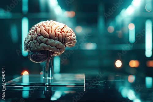 Model of Human Brain on Table