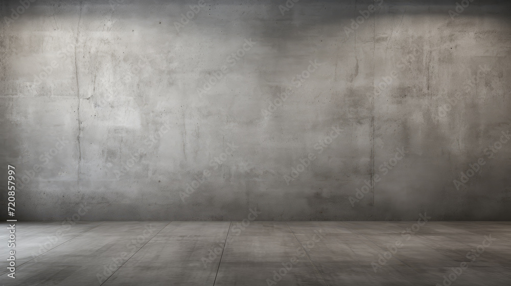 Industrial modern grey concrete wall background with stone floors. Mock up, empty room with copy space for text Industrial modern grey concrete wall background with stone floors. Mock up, empty room with copy space for text