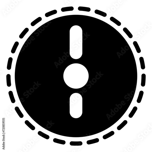 wall clock icon, glyph icon style