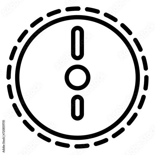 wall clock icon, line icon style