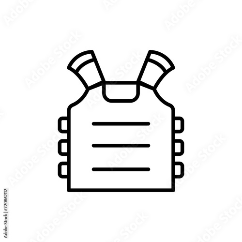 Body armor outline icons, minimalist vector illustration ,simple transparent graphic element .Isolated on white background © Upnowgraphic Studio