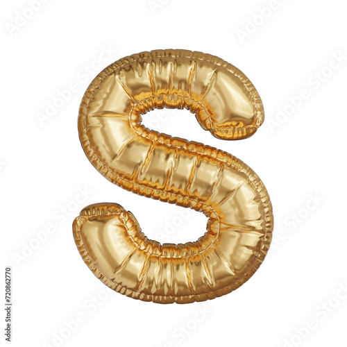 3D Balloon Inflated letter S