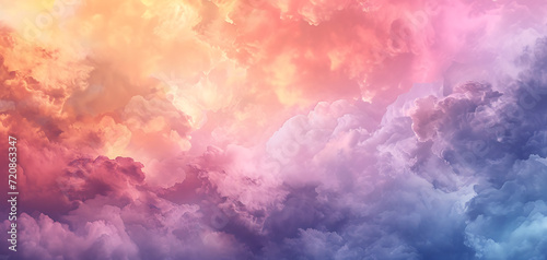 Creative Graphic Design Abstract Background - Liquid clouds - pink, blue & orange.