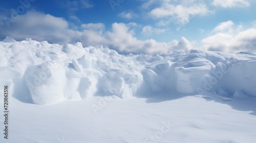 Winter Wonderland: Snowdrift Landscape AI Generated