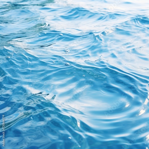 Beautiful natural light blue background with the texture of a light wave on the water.