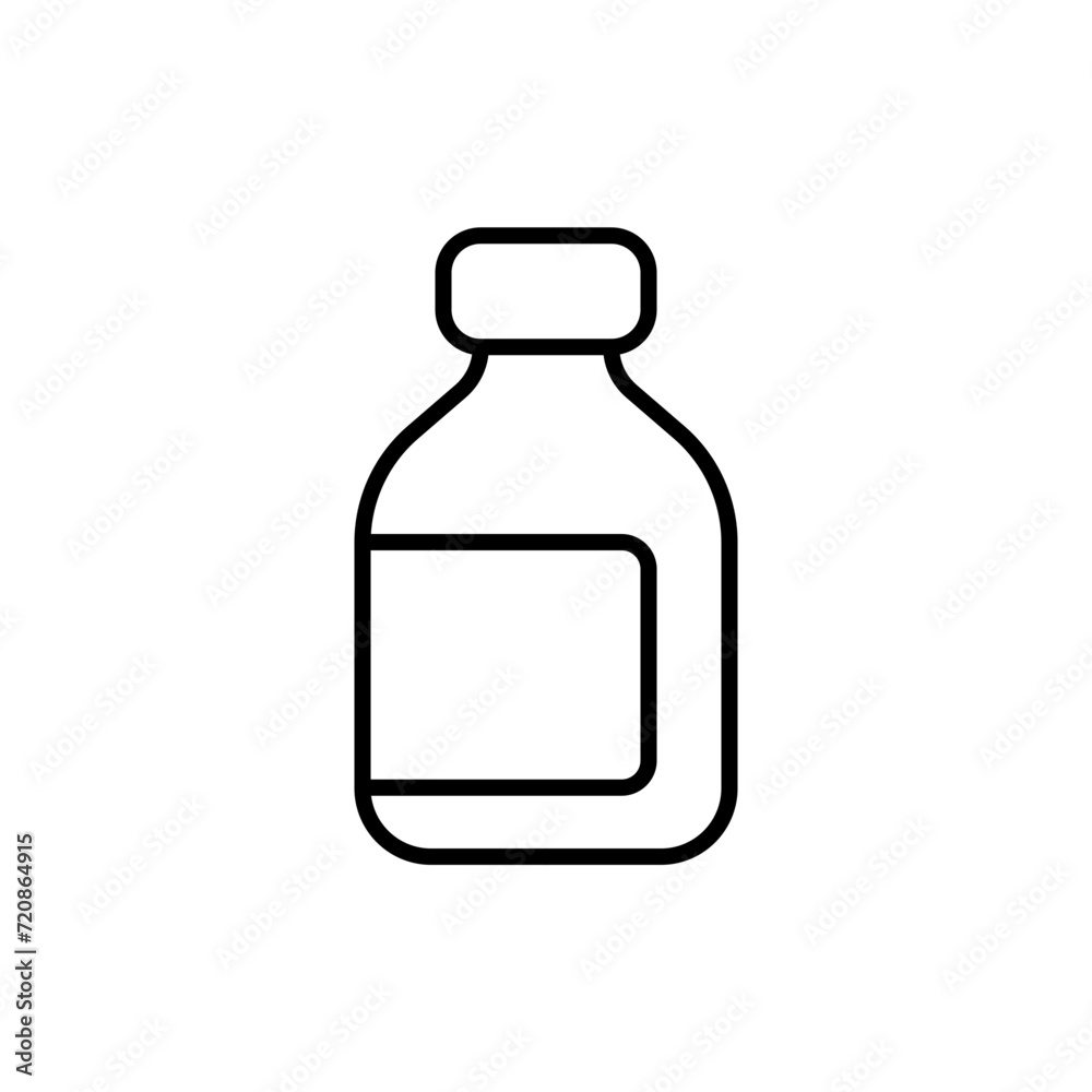 Bottle outline icons, minimalist vector illustration ,simple transparent graphic element .Isolated on white background