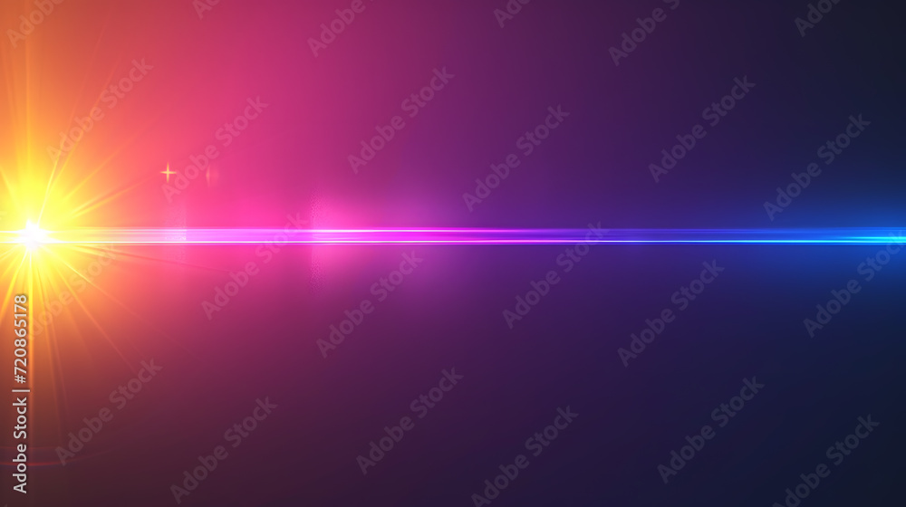 Fototapeta premium Colorful light, banner, power point presentation, space for text, wallpaper and background.