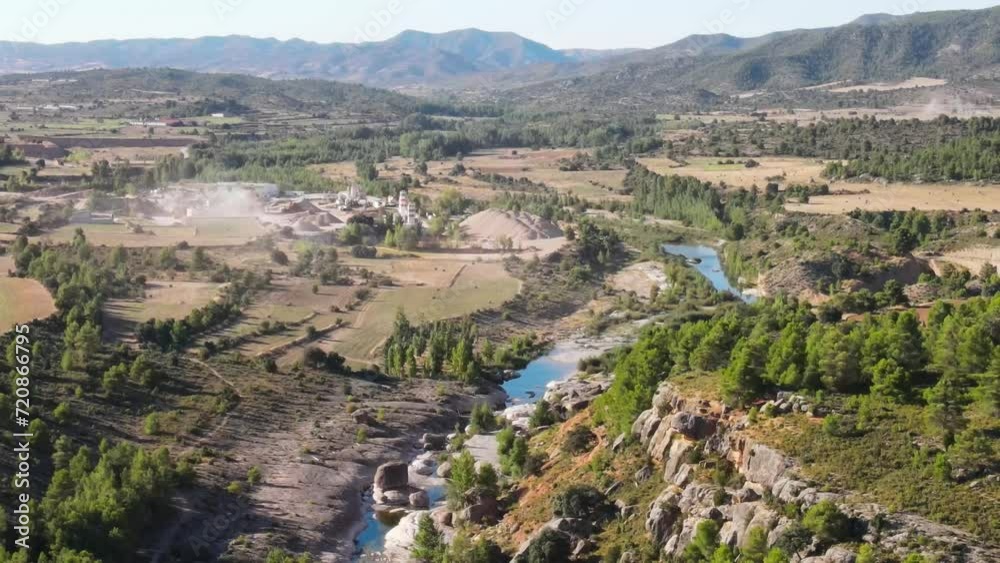 Rustic Charm of Teruel's Landscape - Aerial View Spain Rustic Charm of Teruel's Landscape - Aerial View Spain