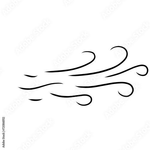 Wind Sign Black Thin Line Icon Include of Storm, Wave, Flowing. Vector illustration of Icons