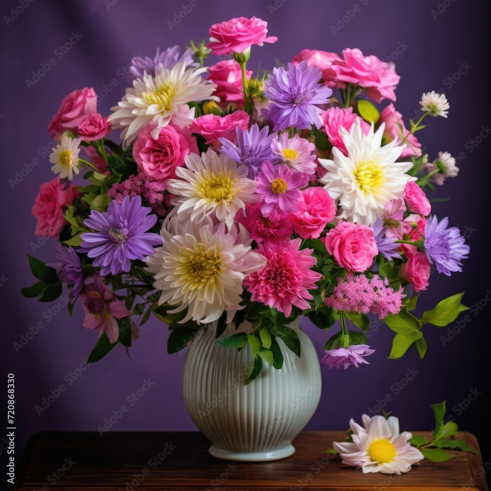 custom made wallpaper toronto digital Bouquet of flowers, Flowers Bouquet in a Vase, Flowers Bunch, Roses, Chrysanthemums, Colorful flowers, Flower Bunch