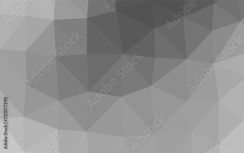 Light Silver, Gray vector polygonal background. A completely new color illustration in a vague style. Triangular pattern for your business design.
