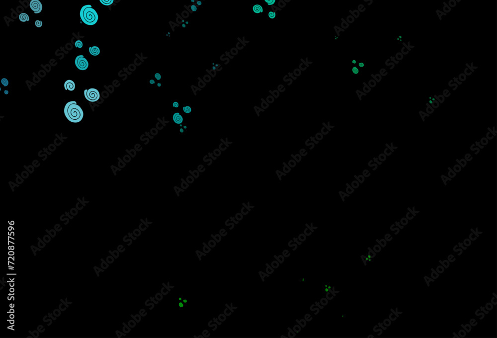 Dark Blue, Green vector template with lines, ovals. Dark Blue, Green vector template with lines, ovals.