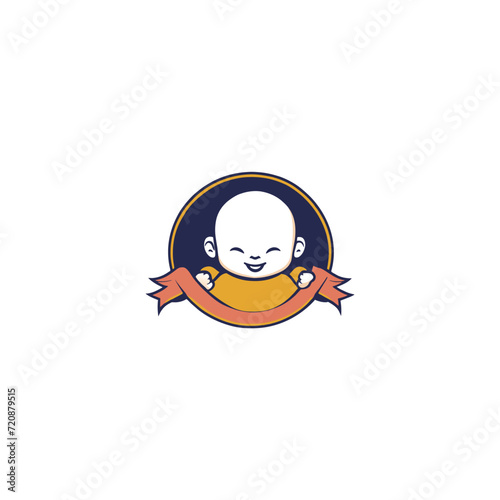 Cute Baby Logo Design Vector