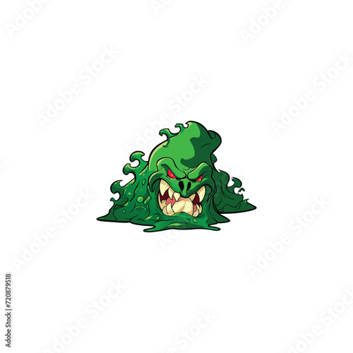 slime monster angry melted vector illustration design