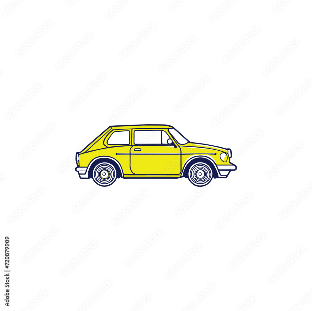 Classic vintage car vector design inspiration. Auto car logo design template.