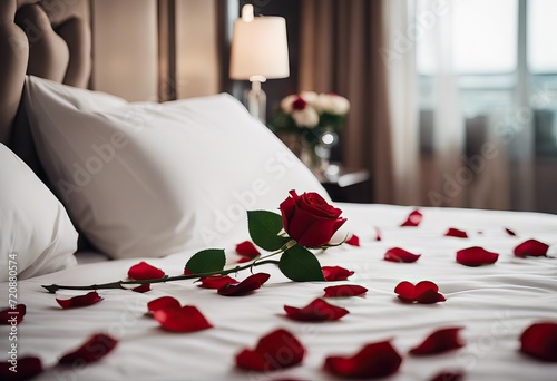  her rooms Rose bed bed the romantic petals hotel Rose evening