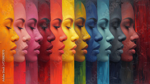 Cultural diversity representation. Diverse cultural scenes. Image illustrates a harmonious blend of various cultures