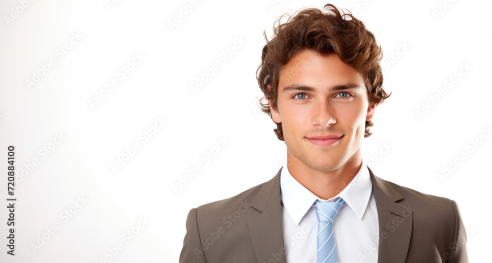 Portrait of a handsome young business man, isolated on white background Portrait of a handsome young business man, isolated on white background