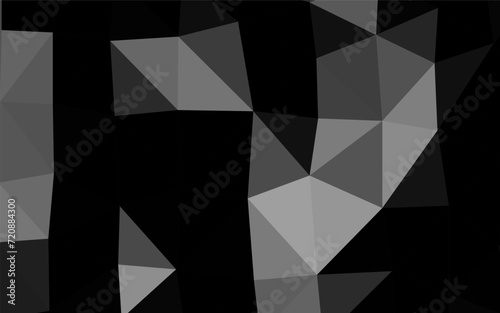 Dark Black vector shining triangular pattern. Creative illustration in halftone style with gradient. Textured pattern for background.