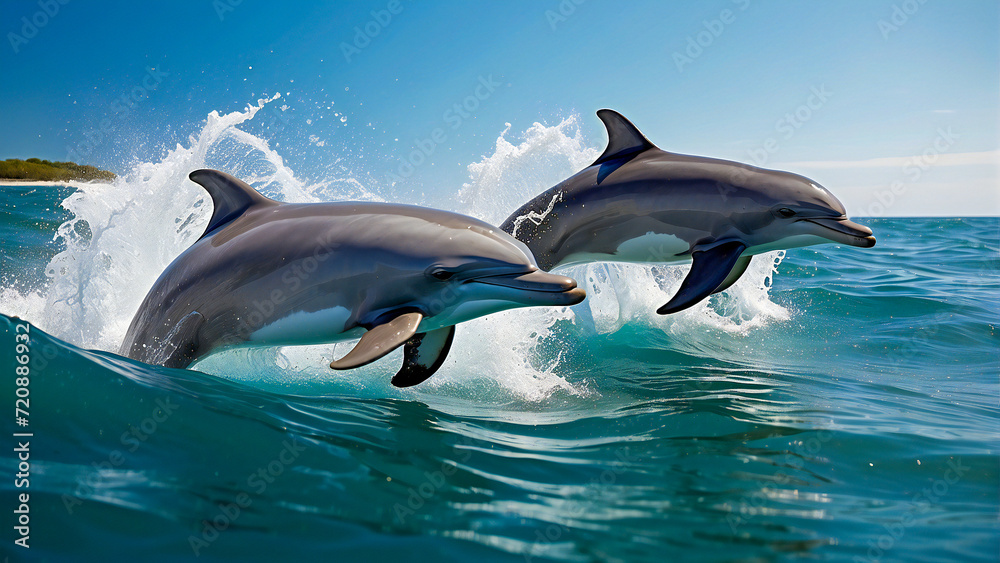 Fototapeta premium dolphin in the water
