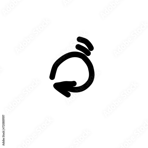 Vector set of different doodles. Hand drawn elements isolated on white background.
