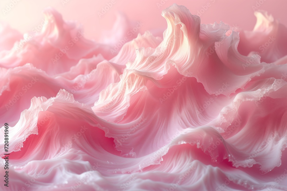 Soft Pink Waves Abstract Background