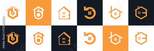 Set Of Logo design letter B in vector for construction, home, real estate, building, property