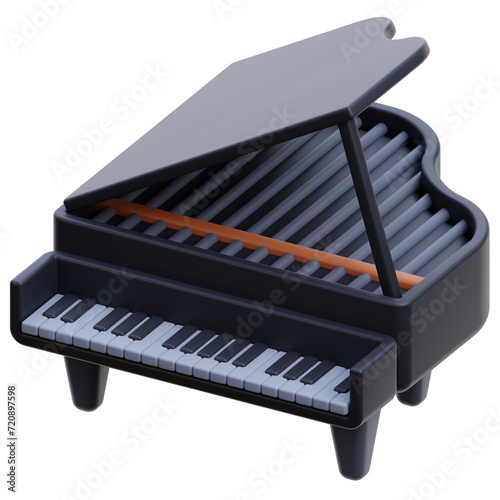 Grand Piano 3D Illustration photo