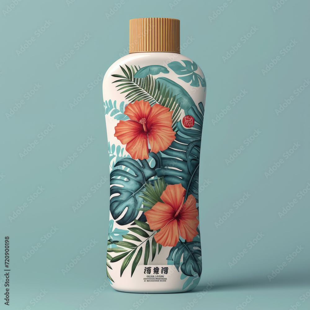 Obraz premium Natural Sunscreen Lotion Packaging: Eco-Protection Design