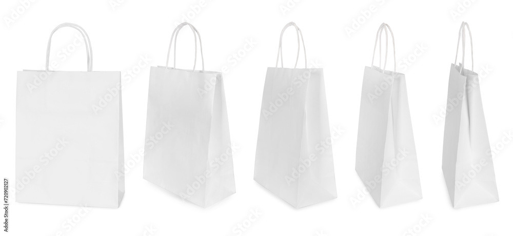 Shopping bag isolated on white, different sides Shopping bag isolated on white, different sides