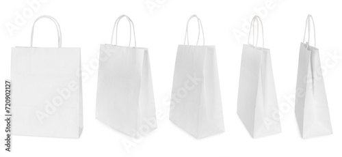 Shopping bag isolated on white, different sides
