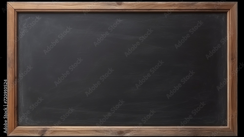 Clean slate: realistic empty chalkboard with wooden frame – school or restaurant menu design template Clean slate: realistic empty chalkboard with wooden frame – school or restaurant menu design template