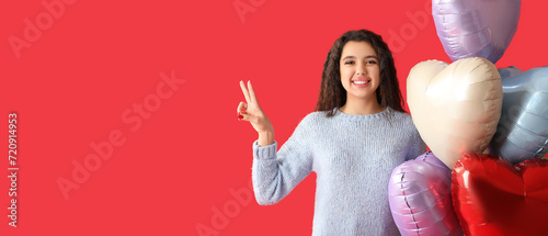 Beautiful young woman with ...