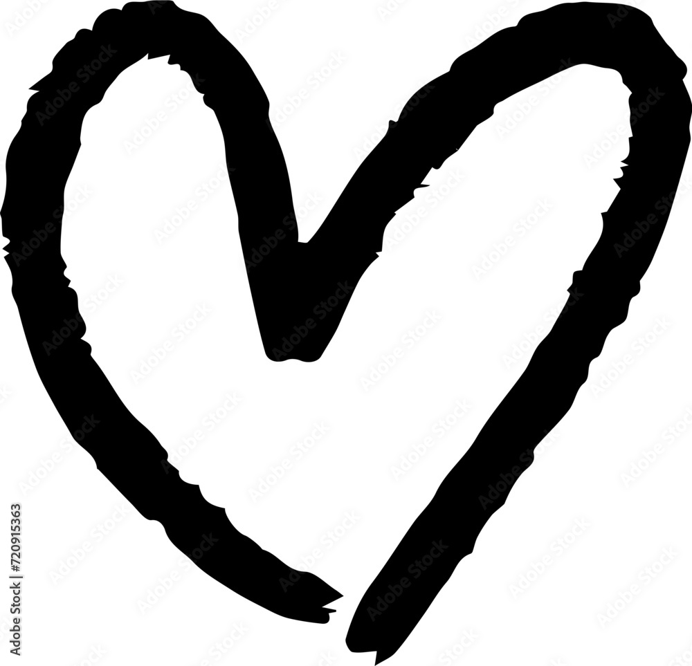 Set of hand drawn hearts. Rough lines, pencils, and brushstrokes Vector illustration. Black and white. Set of hand drawn hearts. Rough lines, pencils, and brushstrokes Vector illustration. Black and white.