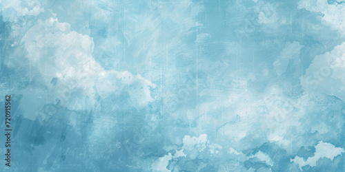 Soft blue watercolor texture resembling a cloudy sky.