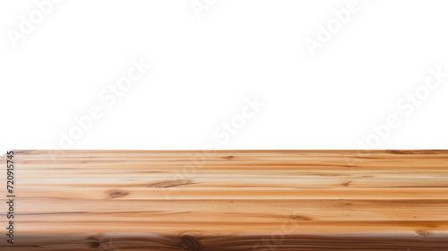 Empty wood table on isolate white background
