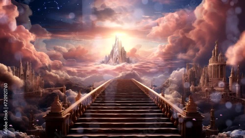 Ascend to Elysium: Stairway to the Sky Palace, Guided by Butterfly Wings