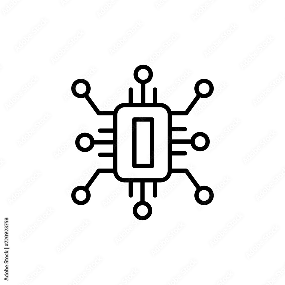 Chip processor outline icons, minimalist vector illustration ,simple transparent graphic element .Isolated on white background Chip processor outline icons, minimalist vector illustration ,simple transparent graphic element .Isolated on white background