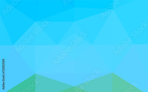 Light Blue, Green vector triangle mosaic template. A completely new color illustration in a vague style. New texture for your design.