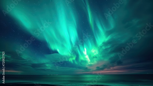 Beautiful sky with Aurora, Landscape