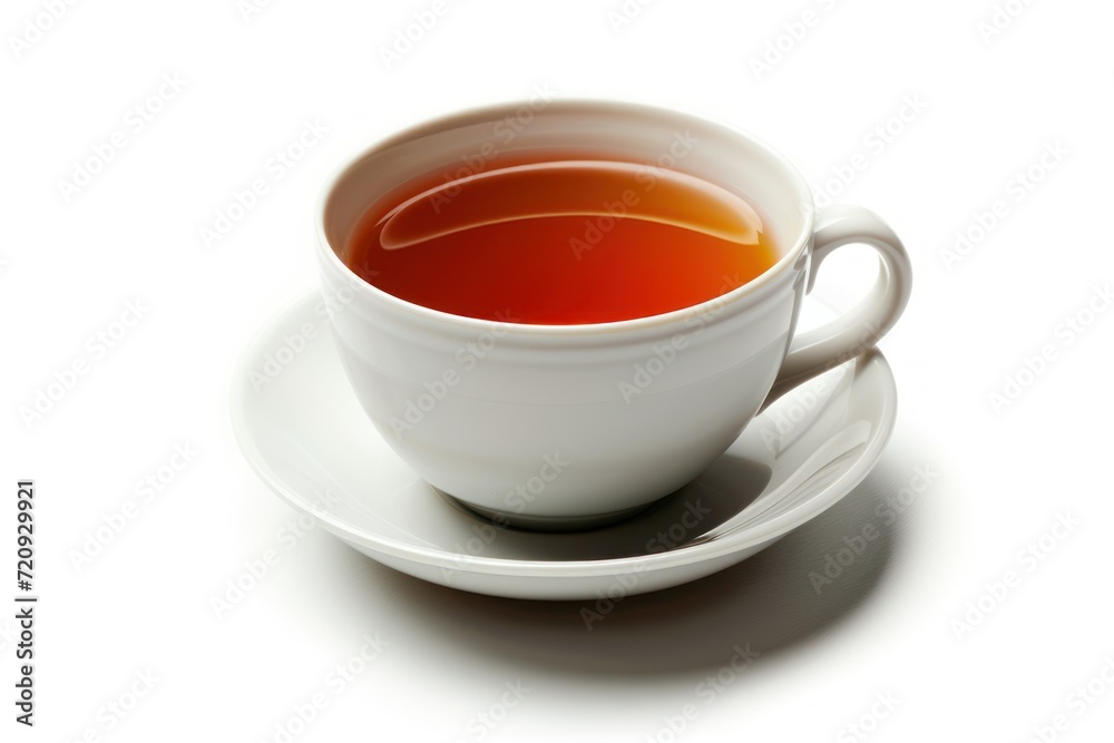 A cup of tea isolated on a white background A cup of tea isolated on a white background