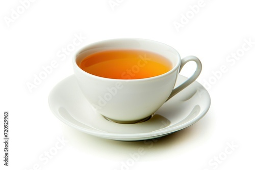 A cup of tea isolated on a white background