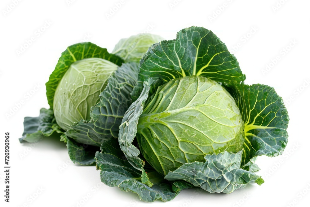 bunch of Cabbages fruits isolated on a white background bunch of Cabbages fruits isolated on a white background
