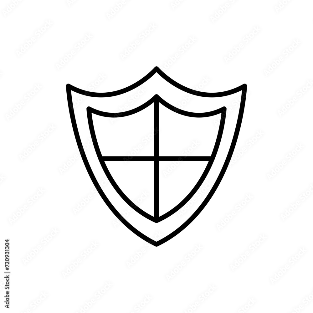 Shield outline icons, minimalist vector illustration ,simple transparent graphic element .Isolated on white background Shield outline icons, minimalist vector illustration ,simple transparent graphic element .Isolated on white background